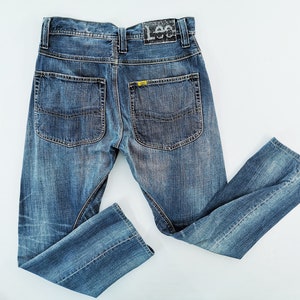 Lee Jeans Distressed Vintage Taglia S Lee Denim Jeans Pantaloni Taglia 30/31x30