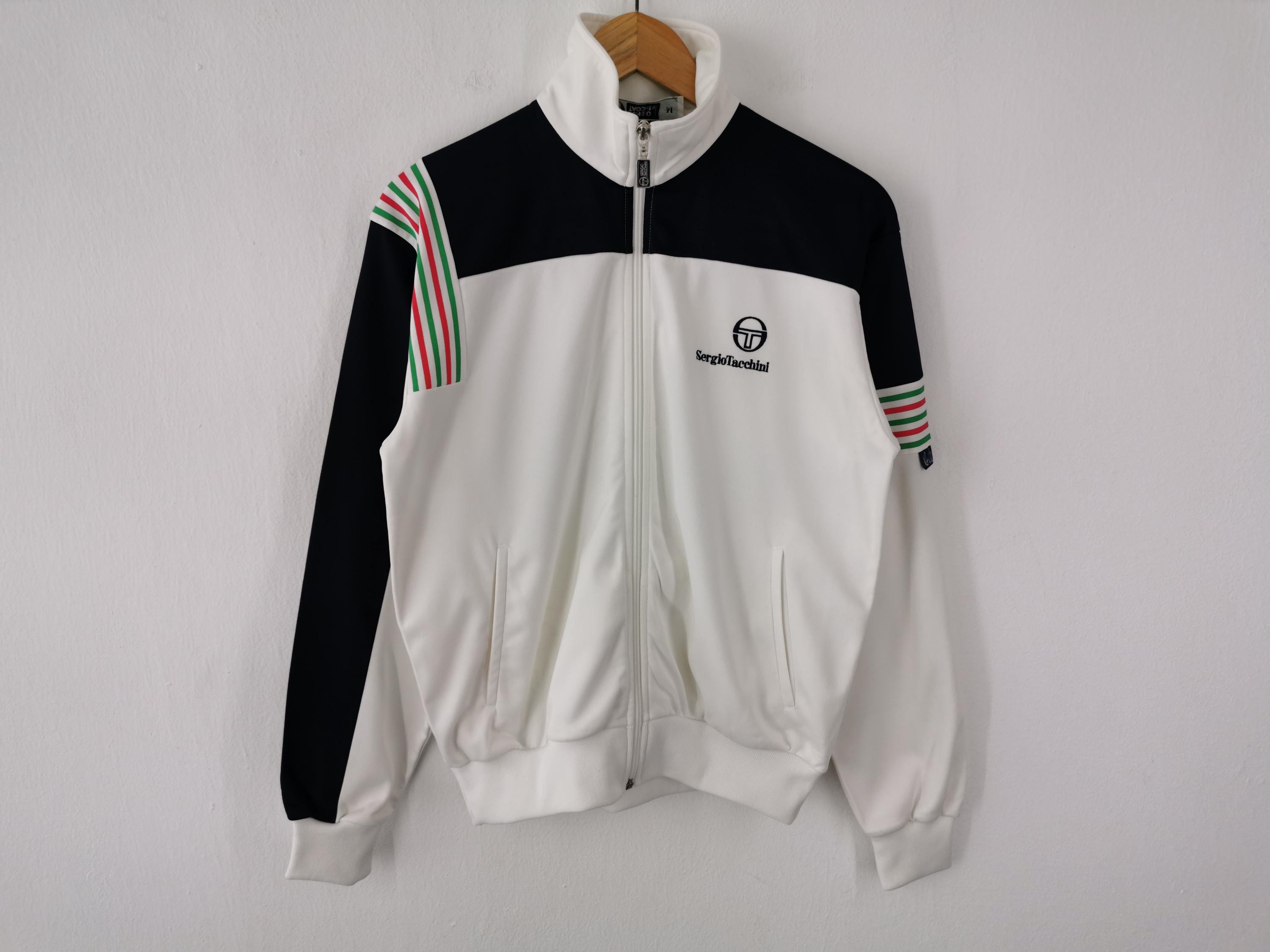 Sergio Tacchini Jacket Vintage 90 s Sergio Tacchini Track Top Sweater Jacket Size M Etsy Canada