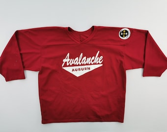 Avalanche Auburn Jersey Vintage Avalanche Auburn By CCM Hockey Ice Sports Jersey Shirt Size XL