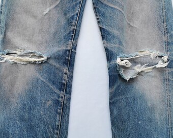 Evisu Jeans Distressed Distruggere Vintage Taglia 28 Evisu No | Etsy Italia