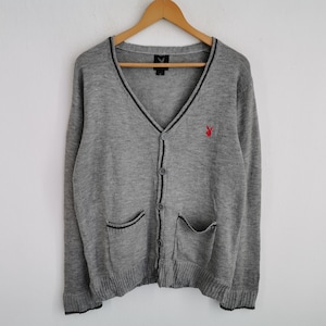 Playboy Jacket Vintage 90&#39;s Playboy Pullover Cardigan Size LL