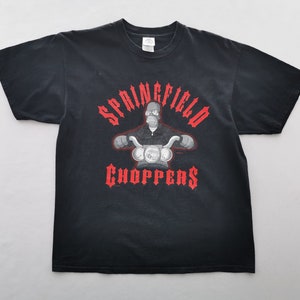 Koszulka The Simpsons Vintage The Simpsons Springfield Choppers Event Made In USA T Shirt Rozmiar L