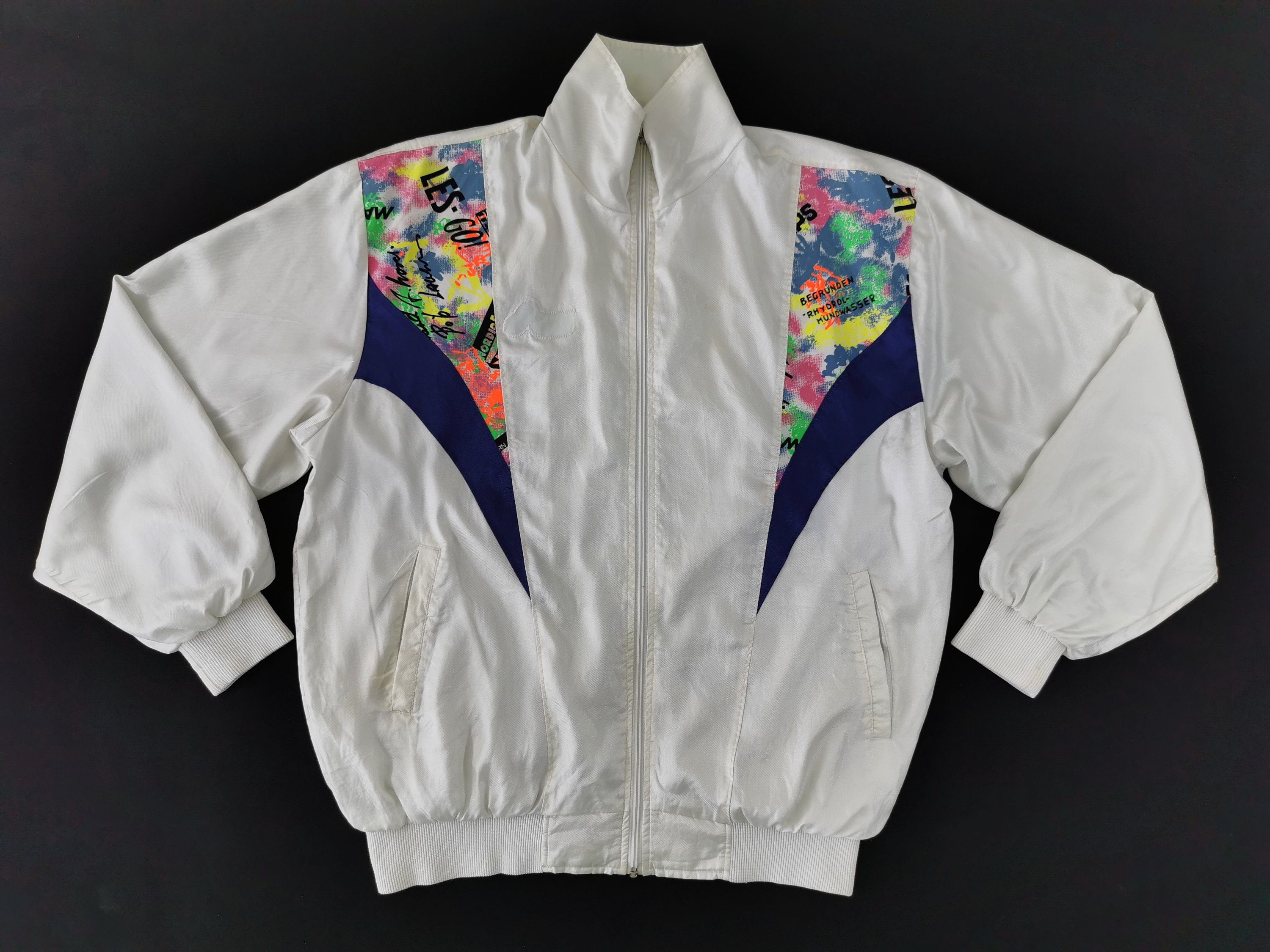 VTG 80s Early 90s ASICS windbreaker rain Lightweight Track
