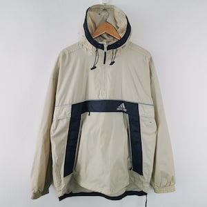 Adidas Jacket Vintage 90s Adidas Hoodie Windbreaker Jacket Size L