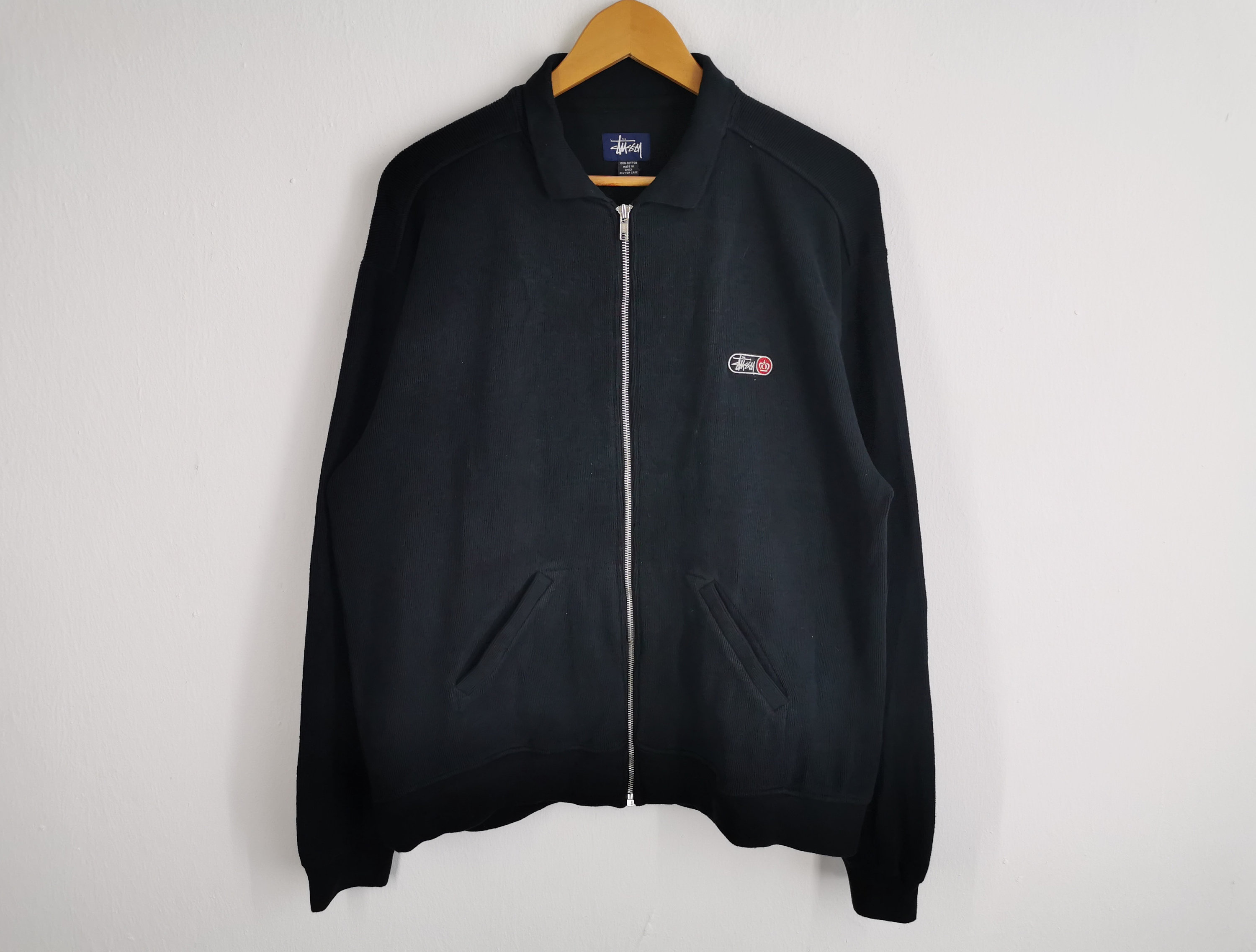 トップス 90s OLD STUSSY BIG 4 FULL ZIP KNIT L Stussy 90S big4 Full Zip Knit | eBay