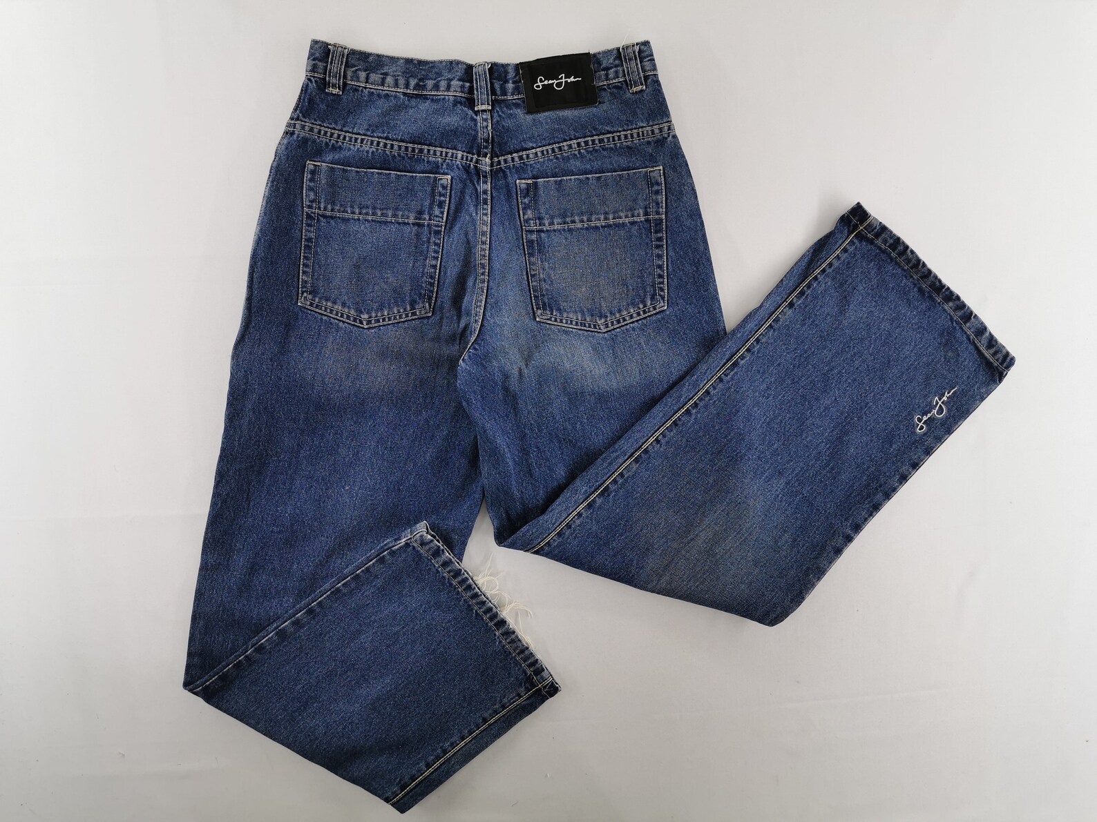 Sean John Jeans Distressed Size 18 Sean John Baggy Denim Jeans Etsy