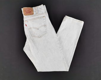 Pantalones vaqueros Levi's 550 de mezclilla vintage desgastados, hechos en EE. UU., talla 30.