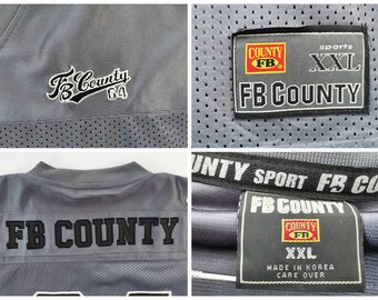FB County Shirt Vintage FB County Mesh Jersey Shirt Size 2XL