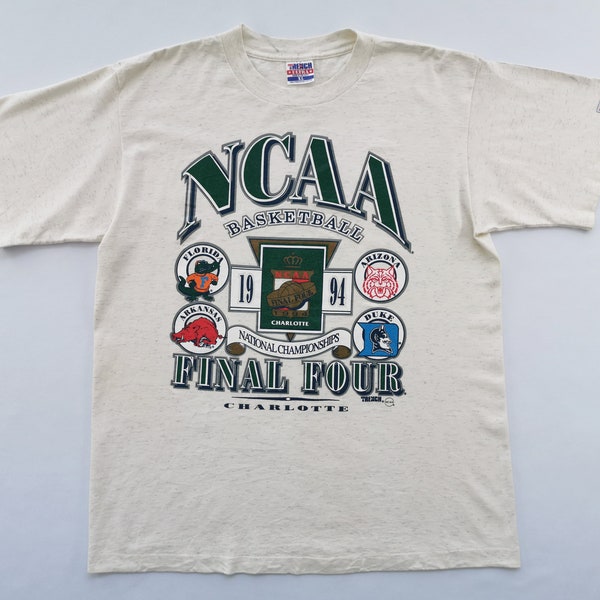 NCAA Shirt Vintage 90s Ncaa Basketball Final Four By Trench Ultra Made In USA T Shirt Size XL