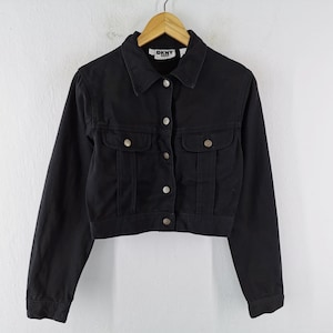 90s DKNY front zip black denim jacket 【公式通販】