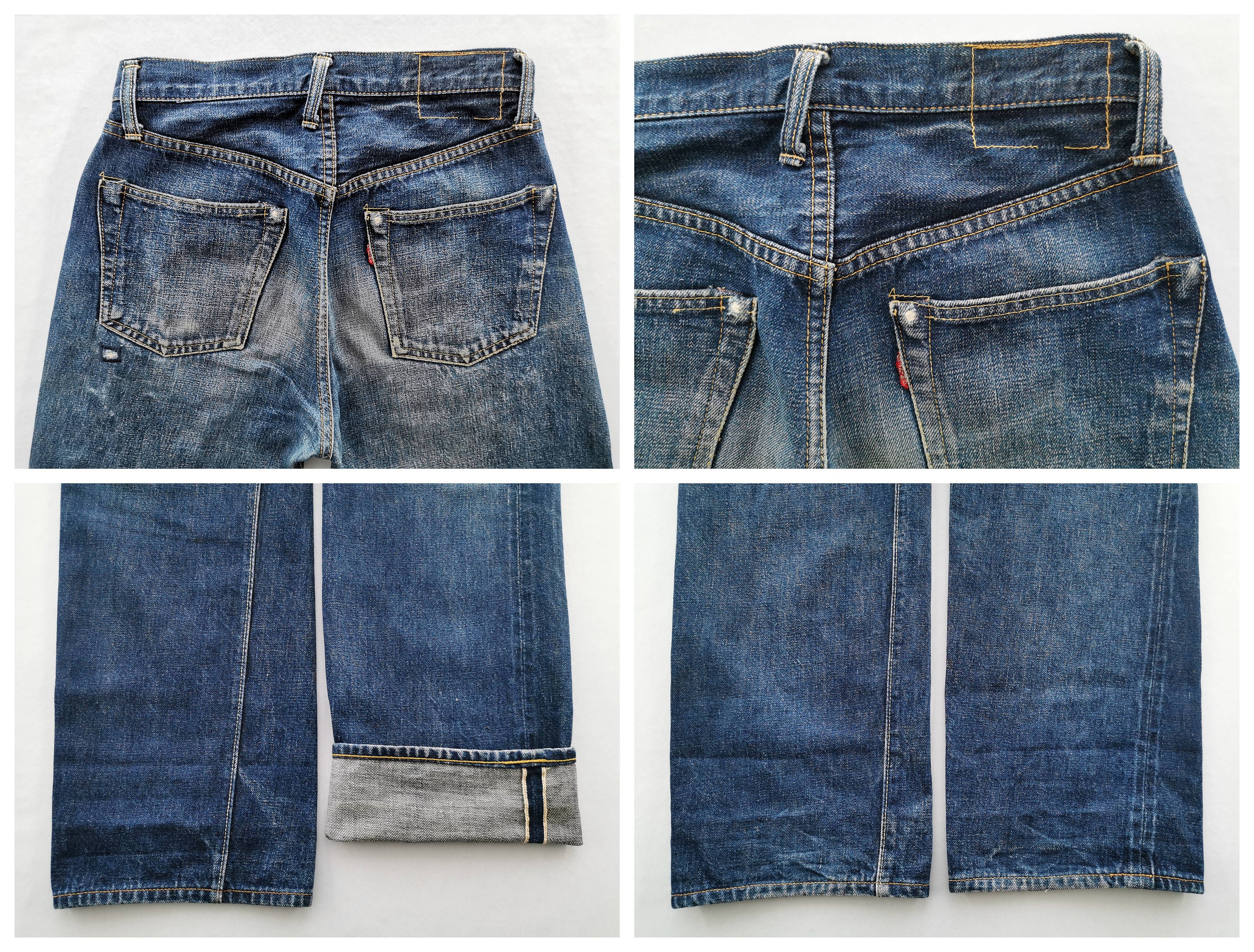 Denime Selvedge Jeans Distressed Vintage Denime Selvedge Jeans