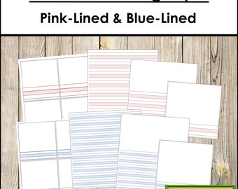 Montessori Writing Paper Bundle - Printable Montessori Materials - Digital Download