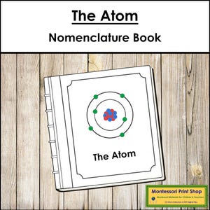 Parts of an Atom Nomenclature Book - Montessori Science (Digital Download)