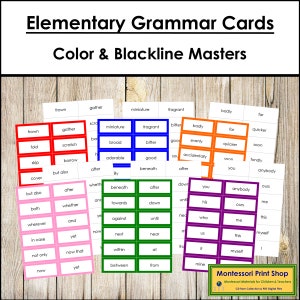 Grammaire Bundle - primaire langue Montessori - cartes Montessori imprimables - téléchargement numérique