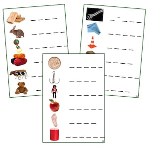 Printable Montessori Green Phonogram Language Series Spelling Cards Set 1 by Montessori Print Shop