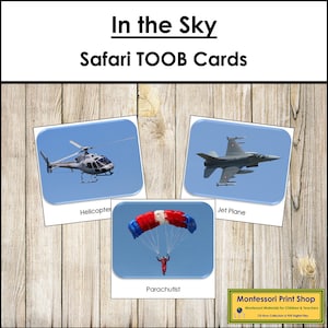 Carte TOOB In The Sky Safari - Carte Montessori stampabili - Download digitale