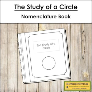 The Study of a Circle Nomenclature Book - Motnessori Geometry (Digital Download)