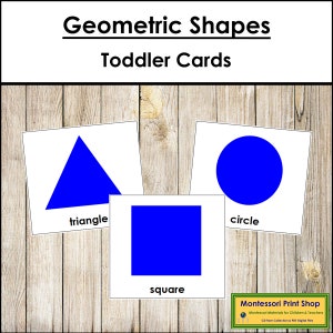 Geometric Shapes - Printable Toddler Montessori Materials - Digital Download