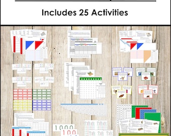 Primary Montessori Math Operations Bundle - Printable Montessori Materials - Digital Download