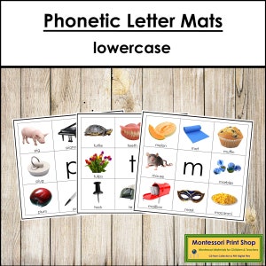 Phonetische Buchstaben Matten - Montessori Sprache - Druckbare Montessori Materialien - Digitaler Download
