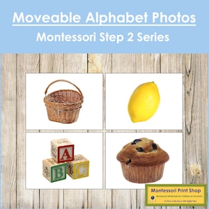 Step 2 Series Montessori Moveable Alphabet Photos - Primary Language - Printable Montessori Cards - Digital Download