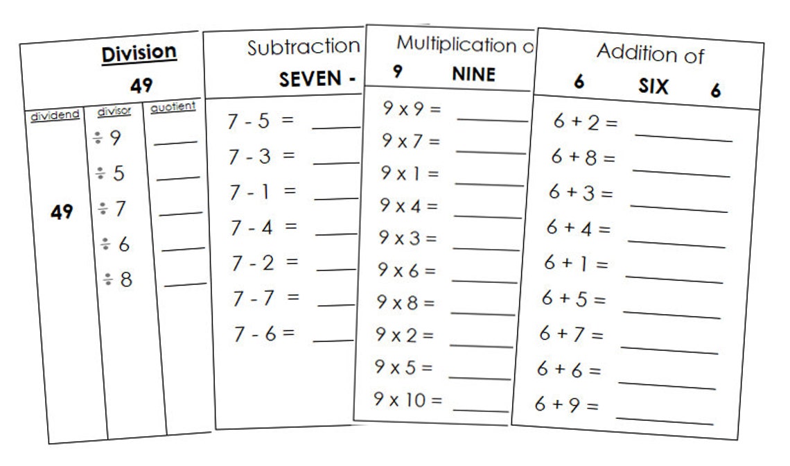 Math Operations Booklets [random Order] - Primary Montessori Math ...