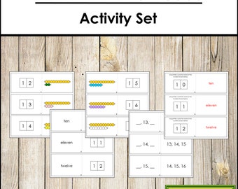 Montessori Teen Boards & Beads Activity Set - Primary Math (Digital Download)