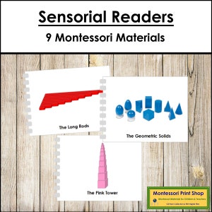 Lecteurs sensoriels Montessori - Activités sensorielles Montessori - Cartes Montessori imprimables - Téléchargement numérique