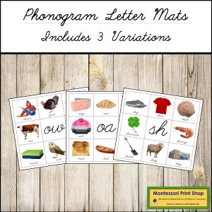 Tappetini per lettere fonogramma (corsivo) - Lingua Montessori - Materiali Montessori stampabili - Download digitale