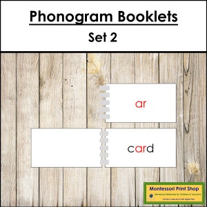 Ensemble de 2 livrets de phonogrammes - langue Montessori - matériaux Montessori imprimables - téléchargement numérique