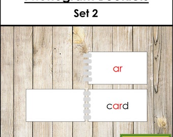 Phonogram Booklets Set 2 - Montessori Language - Printable Montessori Materials - Digital Download