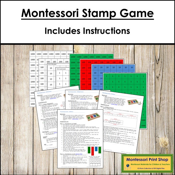 Printable Montessori Stamp Game - Etsy