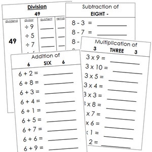 Primary Montessori Math Operations Bundle Printable - Etsy