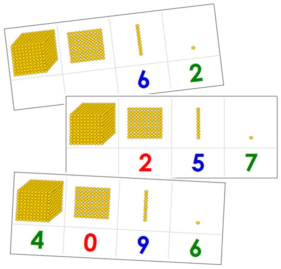 Montessori Golden Beads Task Cards - Primary Math (digital Download) - Etsy