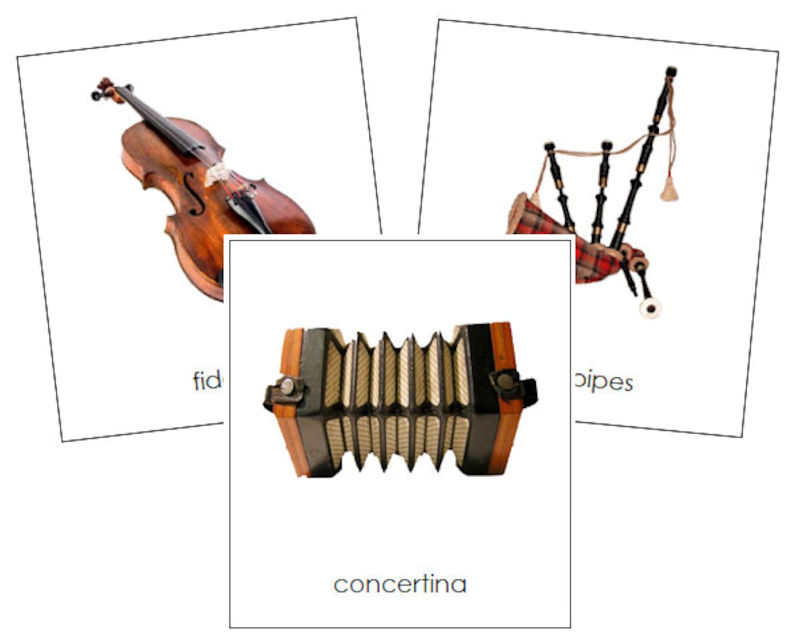 Musical Instruments of Europe Continent Cards Geography Etsy