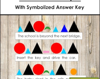 Grammar Sentences Analysis and Answer Key (Parts of Speech) - Montessori Language & Grammar - Printable Montessori Cards - Digital Download