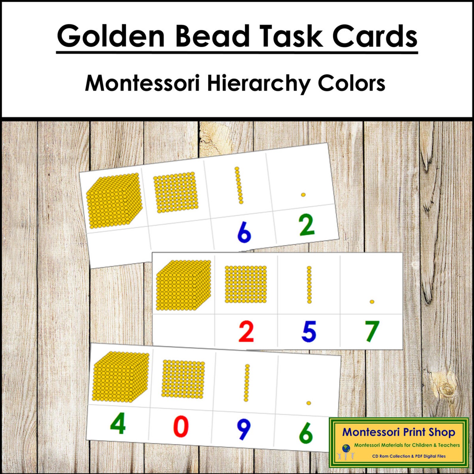 Montessori Golden Beads Task Cards - Primary Math (digital Download) - Etsy