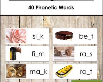 CVCC Missing Consonant Cards - Montessori Language (Digital Download)