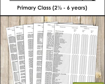 Primary Montessori Record Keeping - Printable Montessori Materials - Digital Download