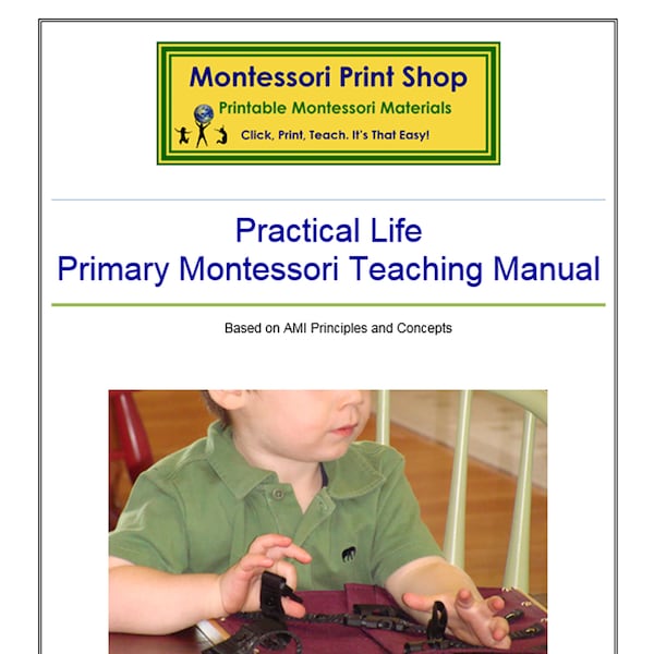 Manuale didattico di vita pratica Montessori primaria - Stampabile - Download digitale