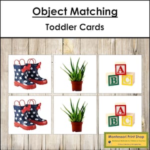 Objets assortis cartes - matériaux Montessori imprimables pour tout-petits - téléchargement numérique