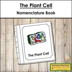Parts of a Plant Cell Nomenclature Book - Montessori Botany & Biology (Digital Download)