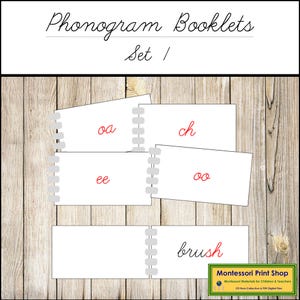 Fonogramas [Conjunto 1, CURSIVA] - Fonética Montessori (Descarga digital)