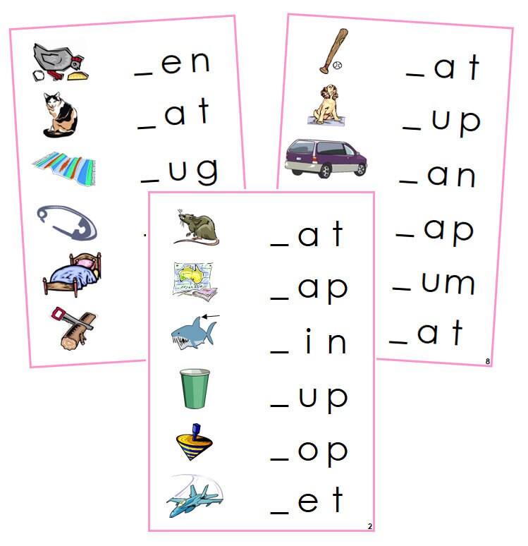 Montessori Pink Phonetic Language Series Bundle CLIPART | Etsy