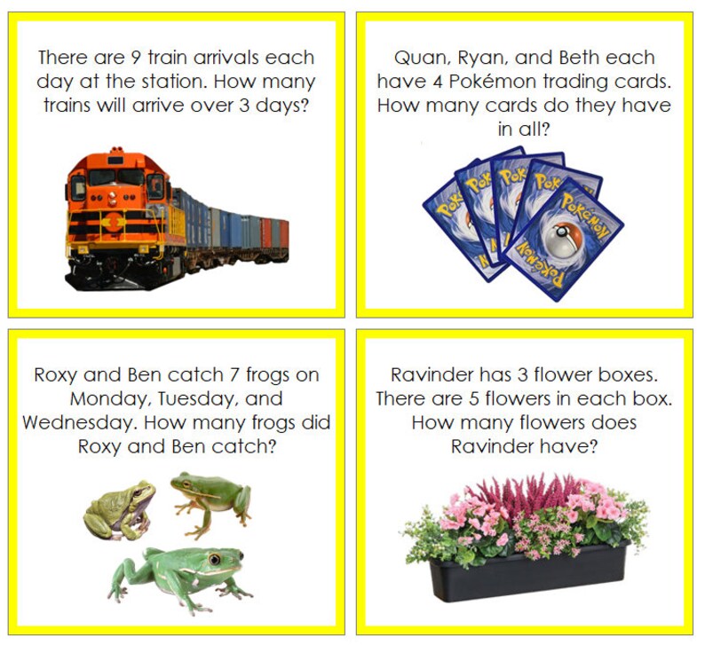 Multiplication Word Problems Set 2 [dynamic Multiplication, Color-coded ...