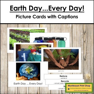 Le Jour de la Terre... tous les jours ! - Cartes Montessori imprimables - Téléchargement numérique