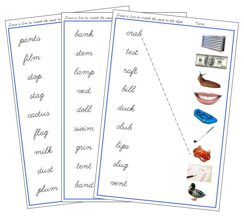 Montessori Cursive Blue Phonetic Language Series Bundle [PHOTOS ...