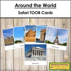Around The World Safari TOOB Cards - Printable Montessori Cards - Digital Download by Montessori Print Shop