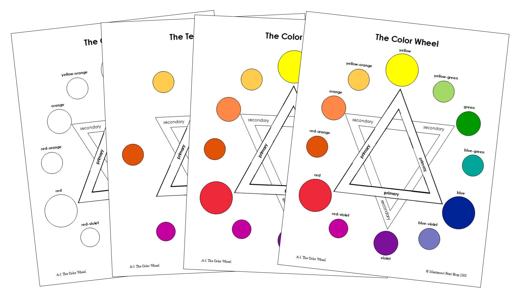 Color Wheel Charts - Printable Art Materials ( Digital Download) - Etsy