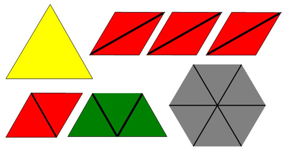 Montessori Constructive Triangles Bundle Geometry Math Etsy